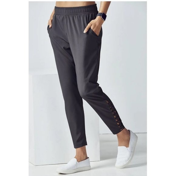 Fabletics Pants - Fabletics Tiana Grey Lightweight Jogger Pants Running Activewear Women's Size L